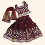 Girls Maroon CropTop
