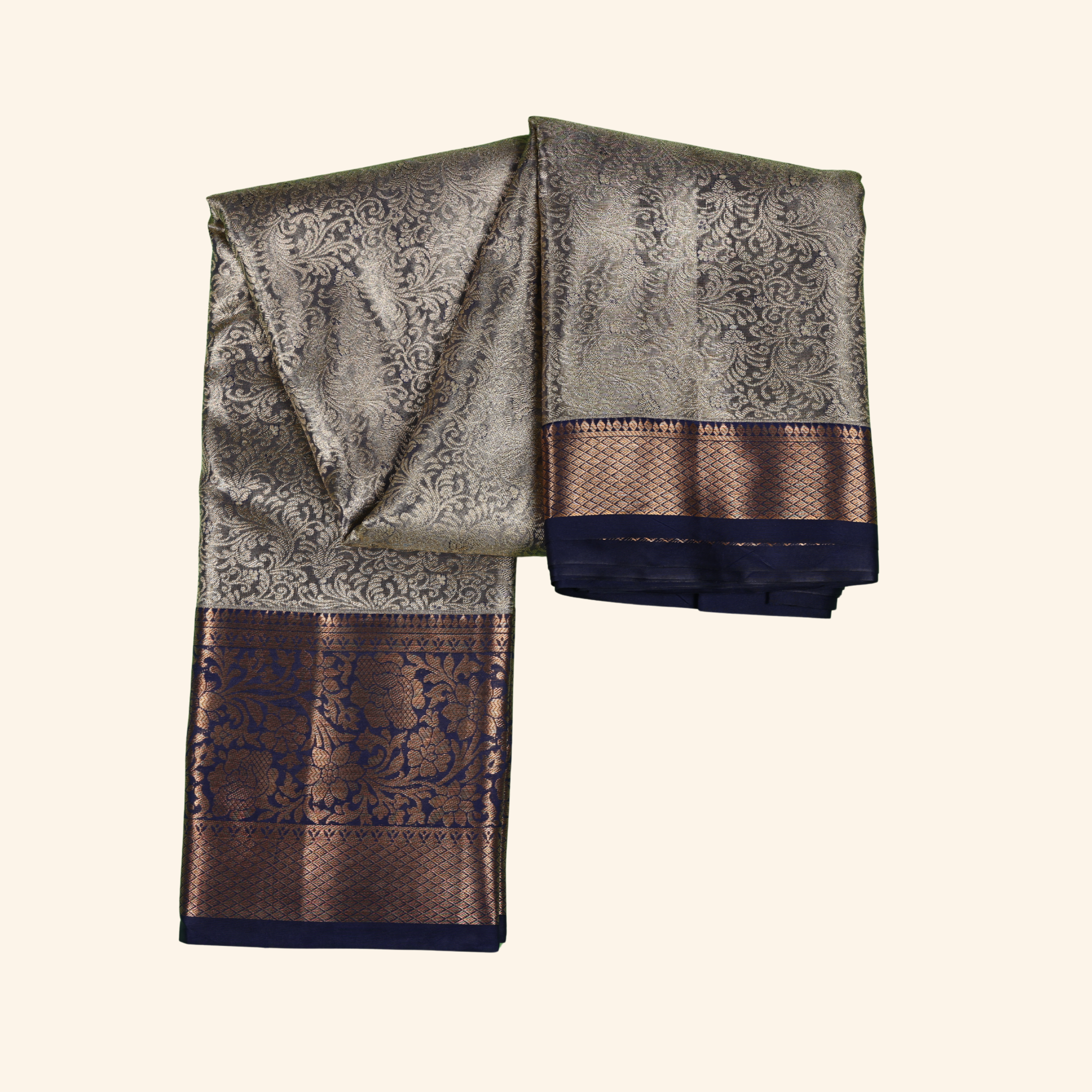1 Blue Kanchipuram Saree - Image 1