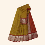 Olive Green Semi Kuppadam Saree