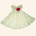 Girls Yellow Cotton Frock