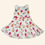Girls Cream Cotton Frock