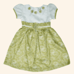 Girls Olive Green Cotton Frock