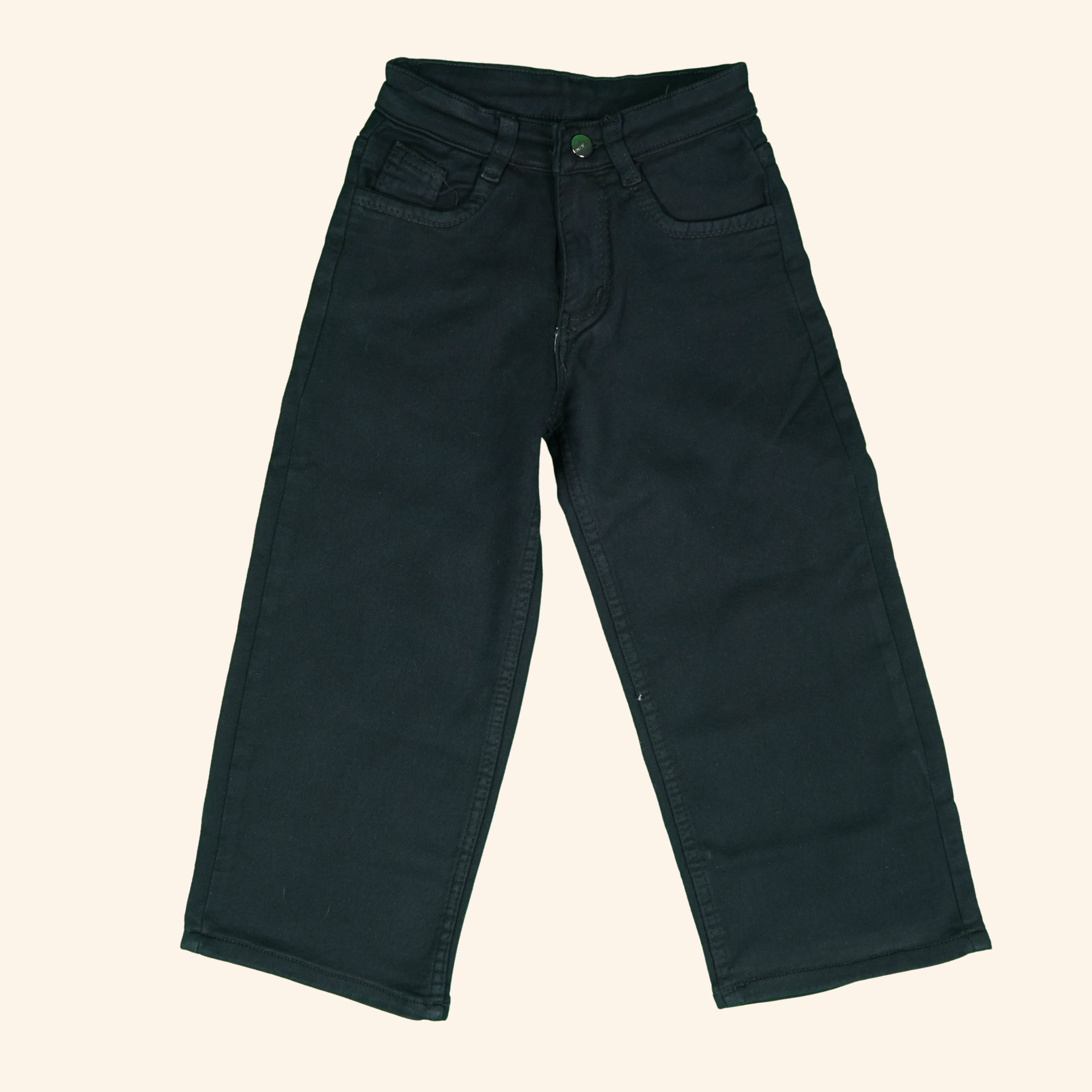 1 Girls Black Wide Leg Jeans - Image 1