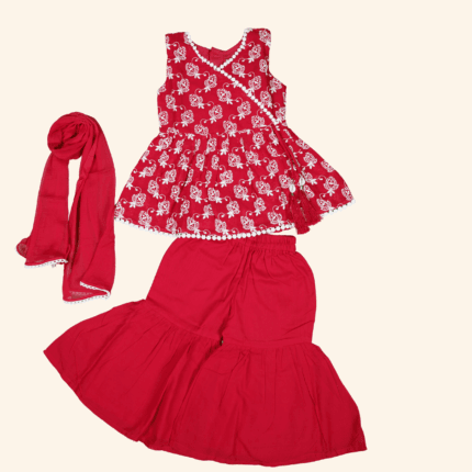Girls Pink Palazzo Set