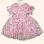 Girls Peach Short Frock