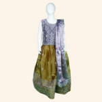 Girls Lavender and Green Lehenga Set