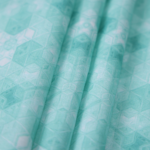 Green Linen Geometric Printed Shirt Fabric