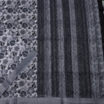 Black and White Lenin Fancy Saree - Image 2