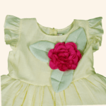 Girls Yellow Cotton Frock - Image 2