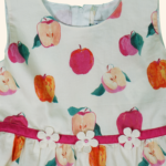 Girls Cream Cotton Frock - Image 2