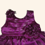 Girls Purple Short Frock - Image 2