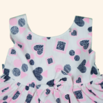 Girls White Short Frock - Image 2