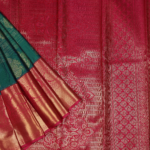 Green Vintage Kanchi Pattu Saree - Image 2