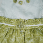 Girls Olive Green Cotton Frock - Image 4