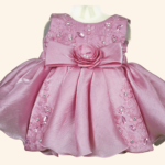 Girls Pink Short Frock - Image 2
