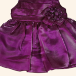 Girls Purple Short Frock - Image 3