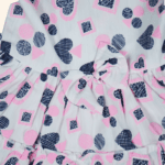 Girls White Short Frock - Image 4