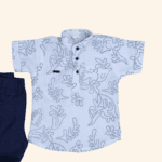 Boys White Baba Suit - Image 2