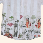 Boys Beige Printed Shirt - Image 4