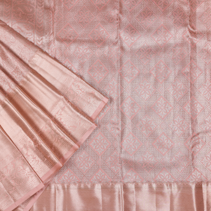 Peach Kanchipuram Saree - Image 3