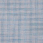 Linen Sky Blue Checkered Shirt Fabric - Image 3