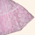 Girls Pink Cotton Frock - Image 3