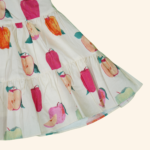 Girls Cream Cotton Frock - Image 3