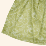 Girls Olive Green Cotton Frock - Image 3