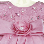 Girls Pink Short Frock - Image 4