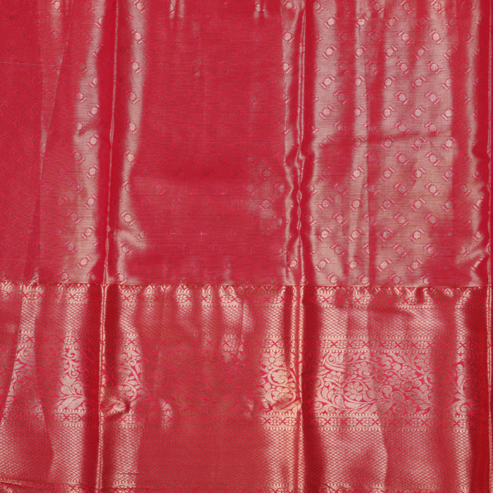 Deep Red Kanchipuram Saree - Image 4