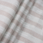 Linen Brown Horizontal Stripes Shirt Fabric