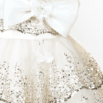 Girls White Short Frock - Image 2