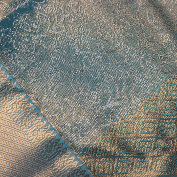 Blue Kanchipuram  Saree - Image 6