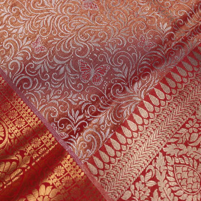 Red Kanchipuram  Saree - Image 5