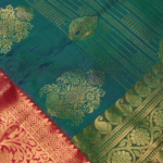 Green Vintage Kanchi Pattu Saree - Image 5