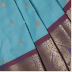 Blue Semi Kuppadam Pattu Saree - Image 5