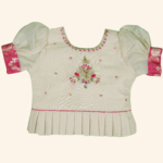 Girls Cream And Peach Crop Top - Image 3