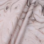 Cotton Beige Abstract Print Shirt Fabric