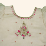 Girls Cream And Peach Crop Top - Image 5