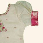 Girls Cream And Peach Crop Top - Image 4