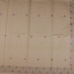 Beige Cotton Saree - Image 3