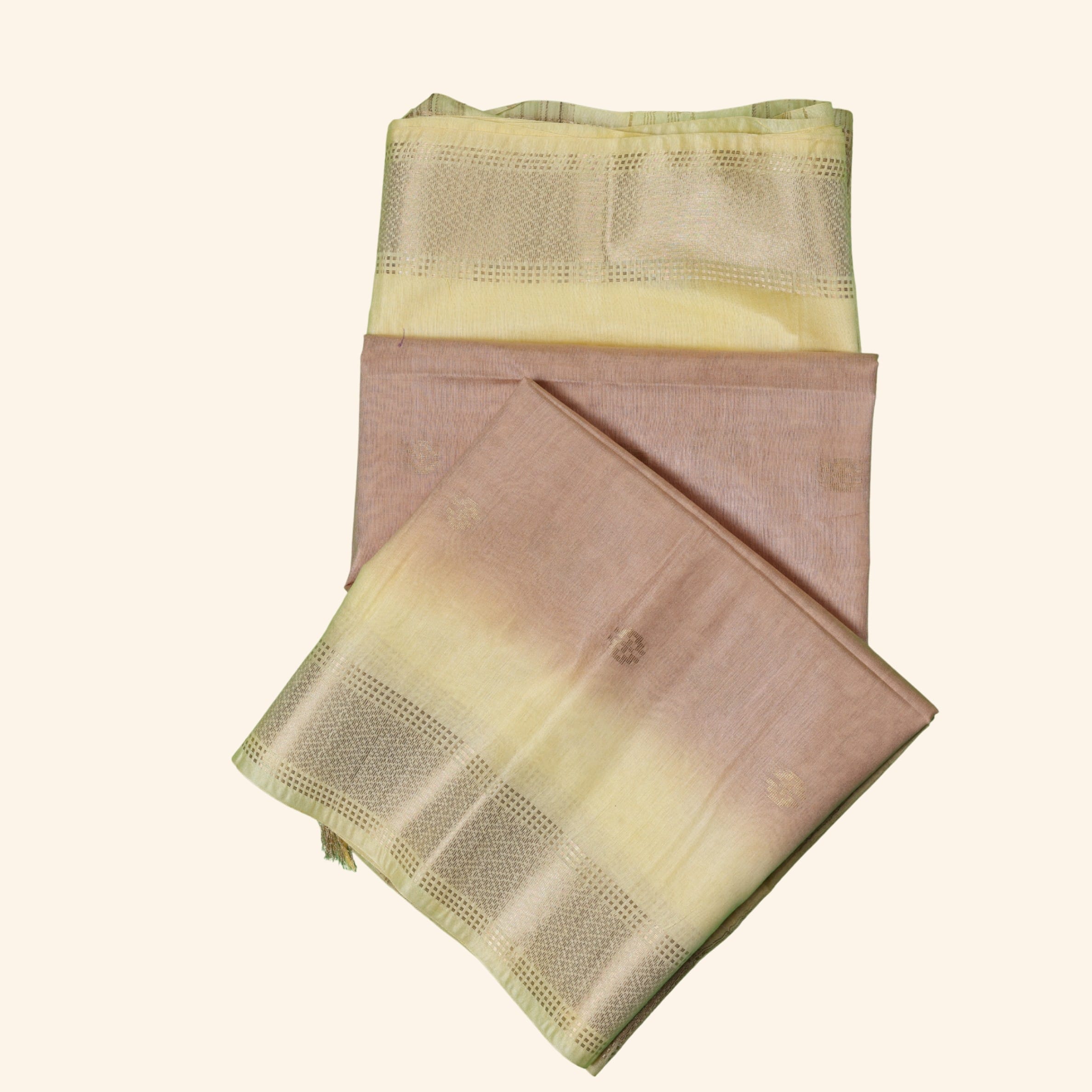 Beige Tussar Fancy Saree (1) Beige Tussar Fancy Saree - Image 1