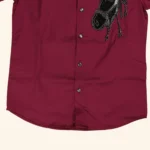 Boys Maroon shirt - Image 3