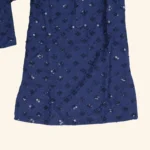 Boys Navy Blue Kurta Pyjama - Image 3
