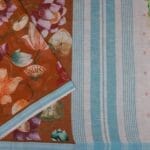 Brown Mangalagiri Fancy Saree - Image 2
