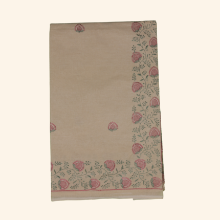 Beige Cotton Saree