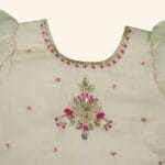Girls Cream And Peach Crop Top - Image 4