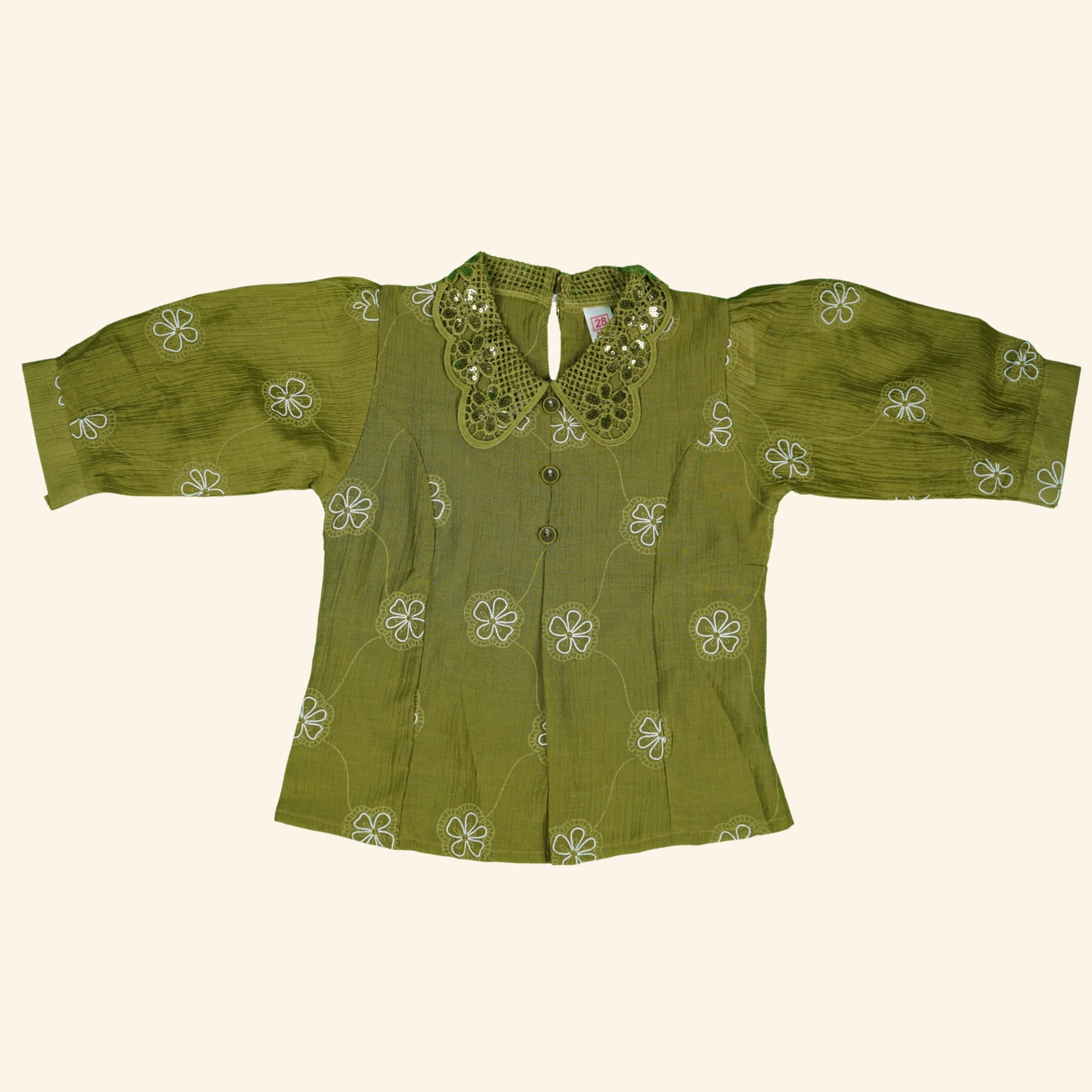Girls Green Top (1) Girls Green Top - Image 1