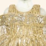 Girls Mustad Yellow Short Frock - Image 3