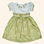 Girls Olive Green Cotton Frock
